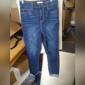 Cello Dark Blue Cropped Ankle Jeans